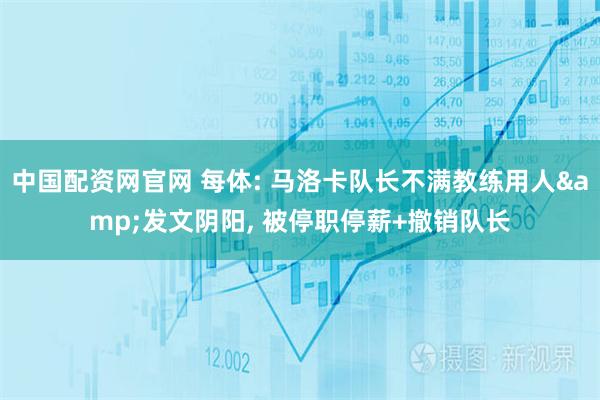 中国配资网官网 每体: 马洛卡队长不满教练用人&发文阴阳, 被停职停薪+撤销队长